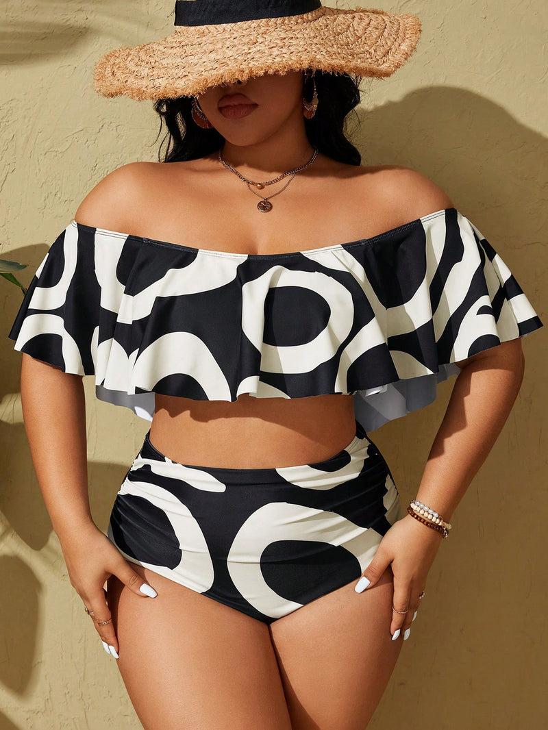 Tankini com ombro de fora Isabella Plus size