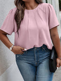 Camiseta Feminina com detalhe dobrado Suyane Plus size