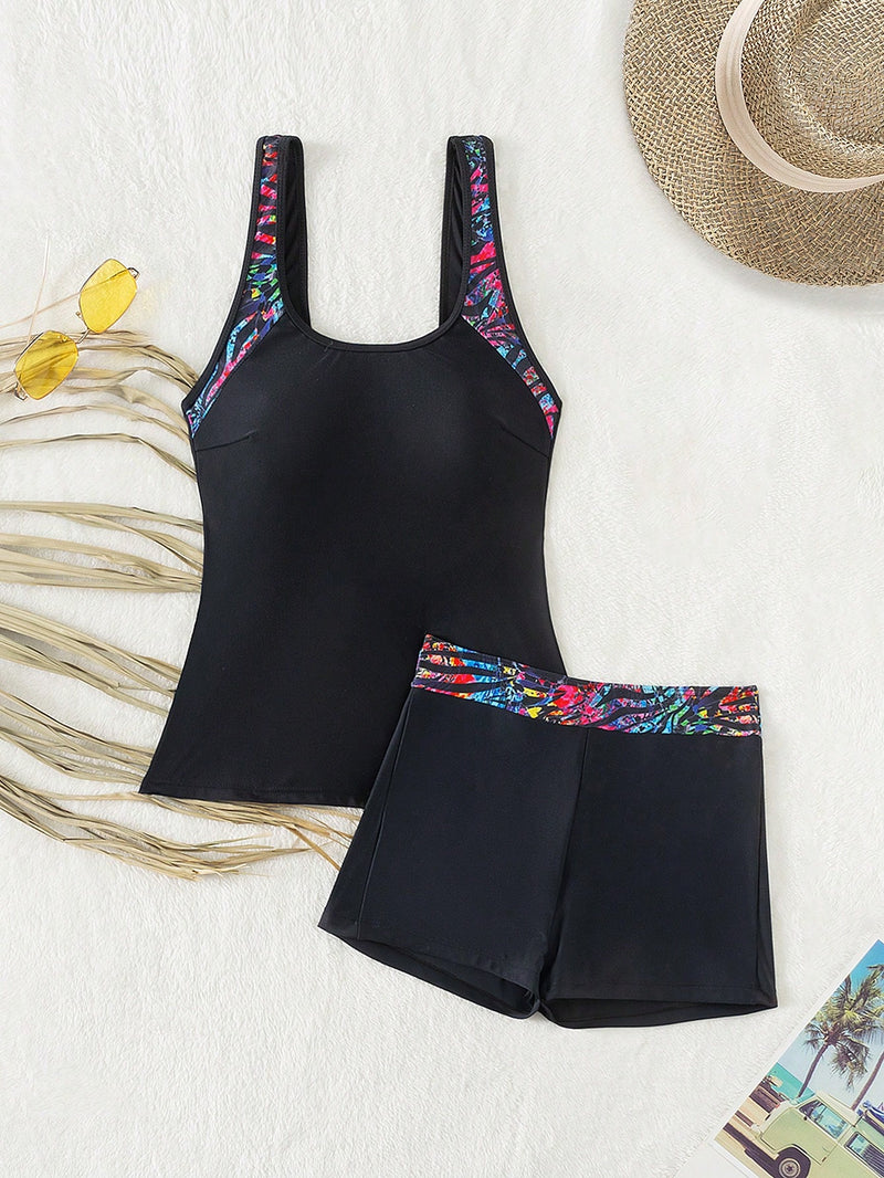 Tankini Feminino com Detalhes Florais - Camille