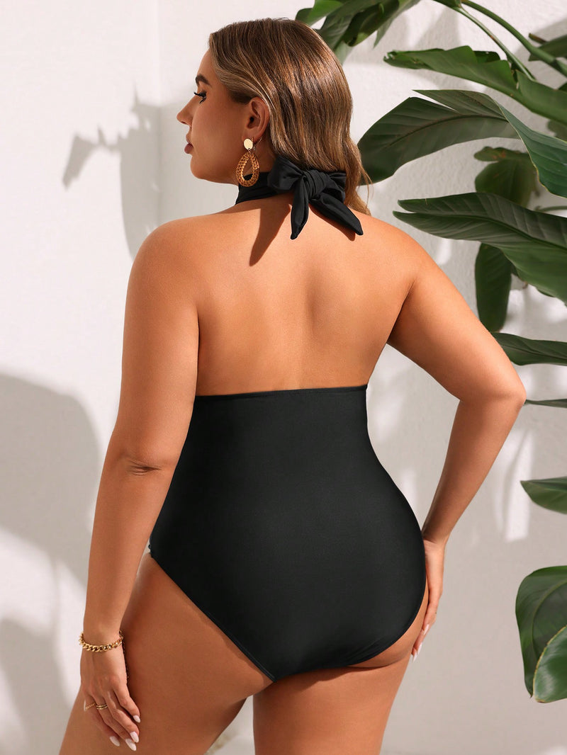 Maiô Feminino com saia de natação Jessica. Plus Size