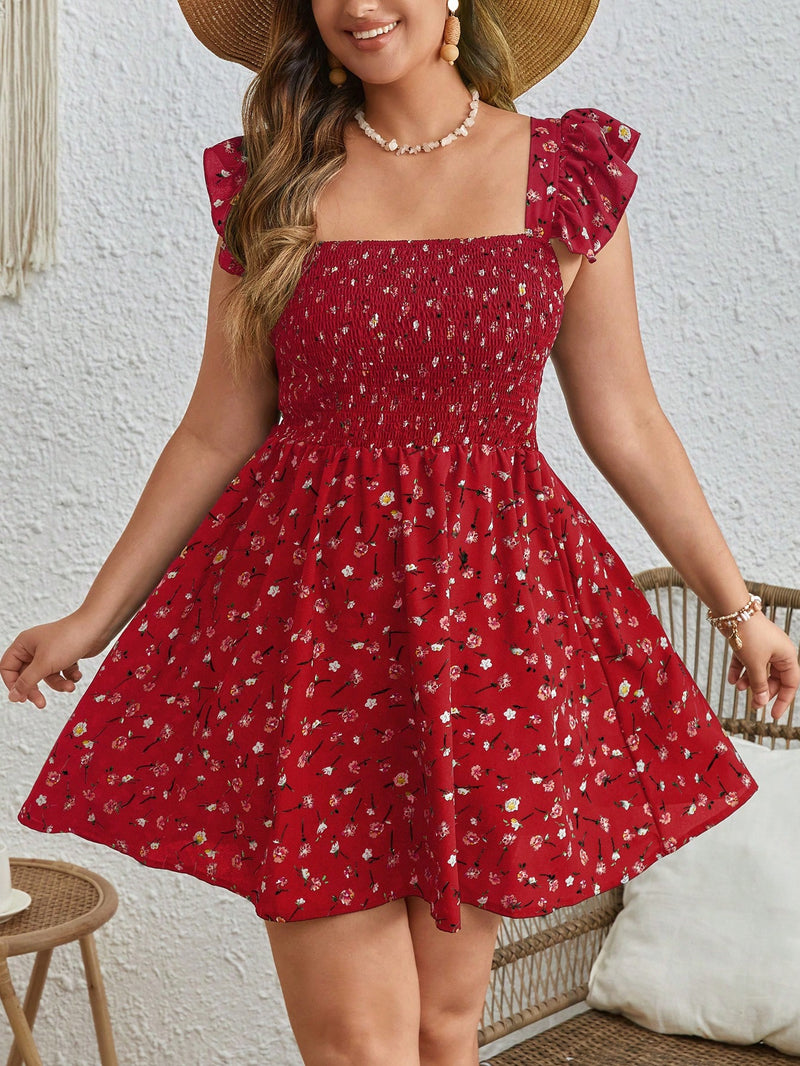 Vestido Feminino com florzinhas boho Jolanda Plus size