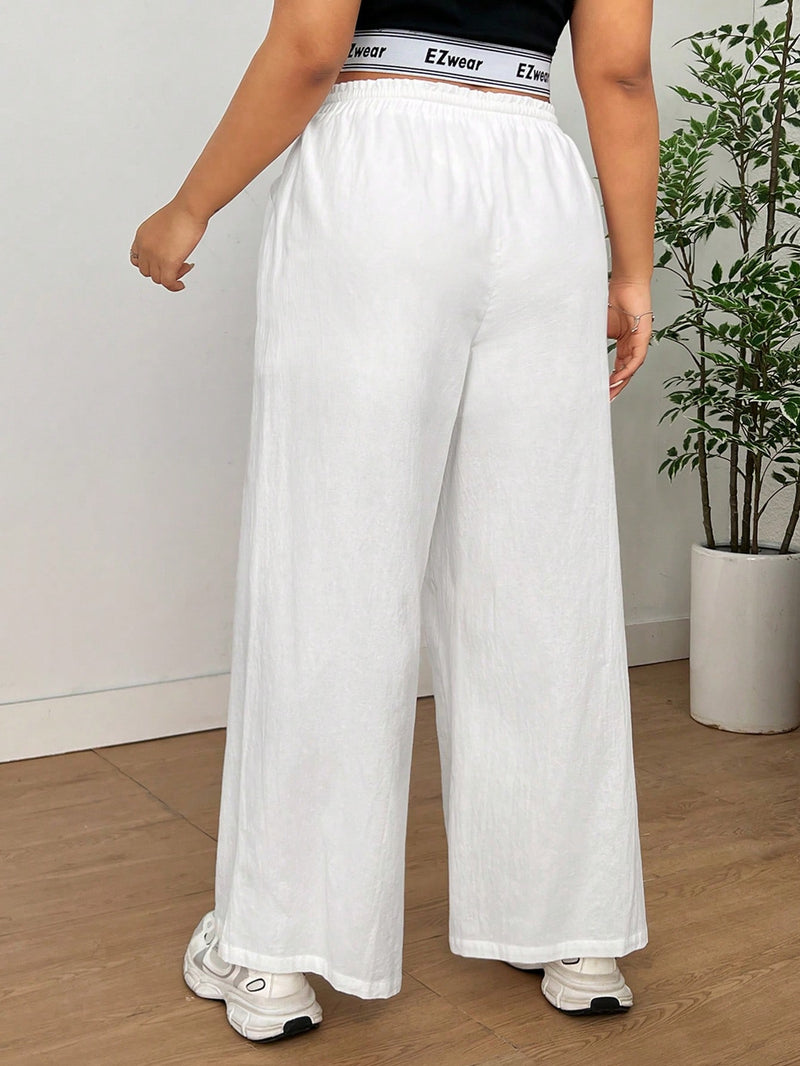 Calça Feminina em Tecido Trançado Mayara. Plus Size