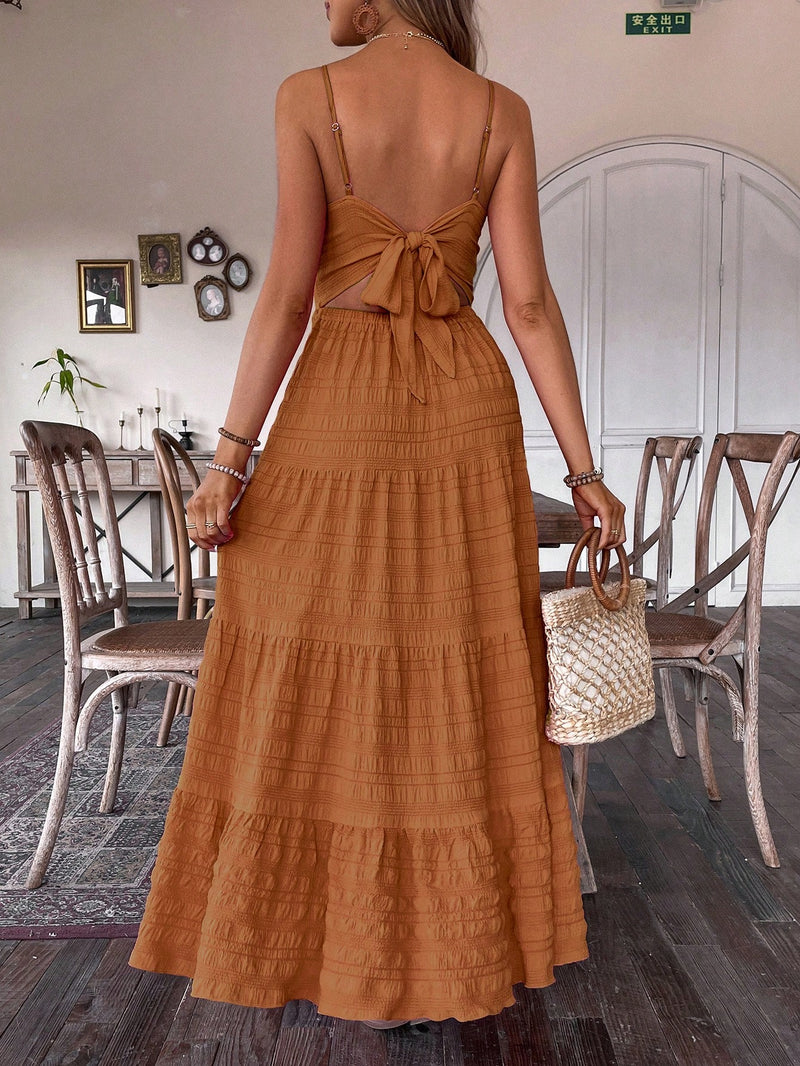 Vestido Feminino longo com detalhe nas costa Giorgia