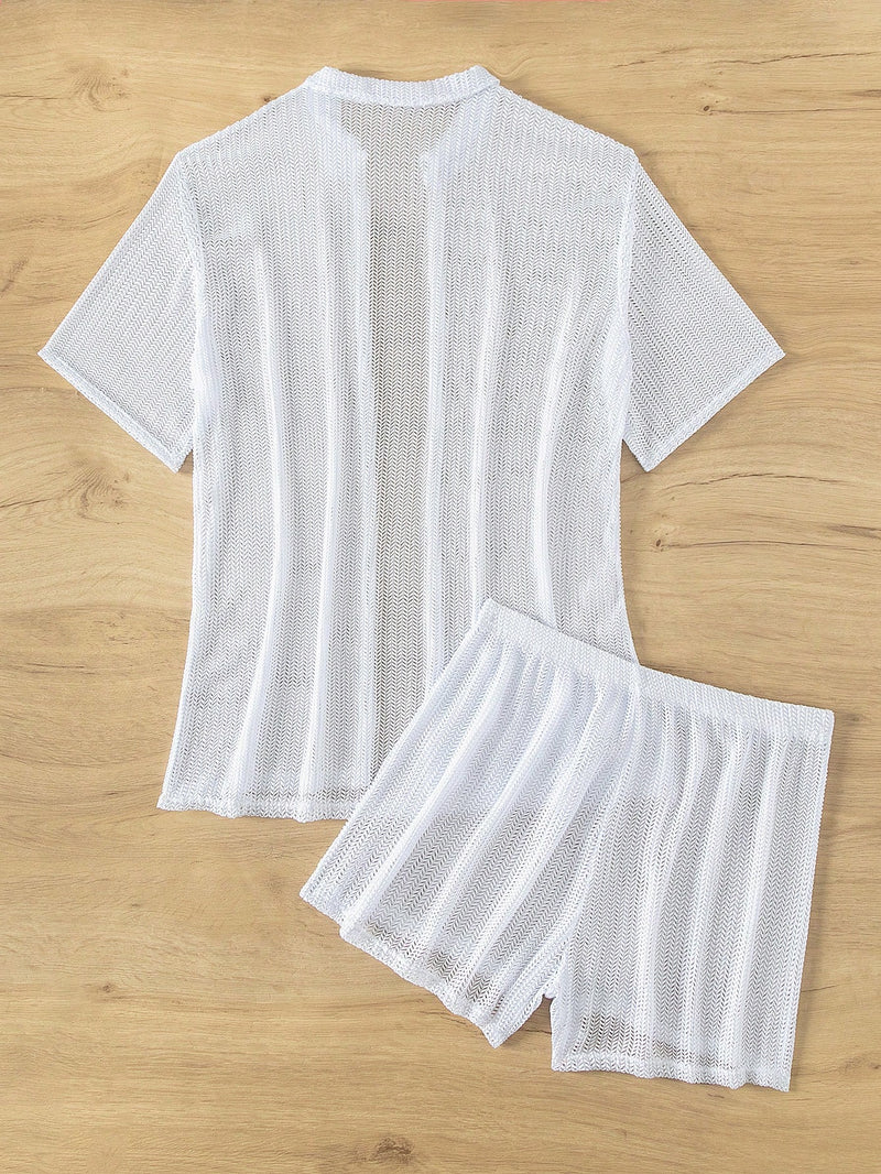 Conjunto Feminino para praia Leve e Sofisticado com Camisa e Shorts - Camille