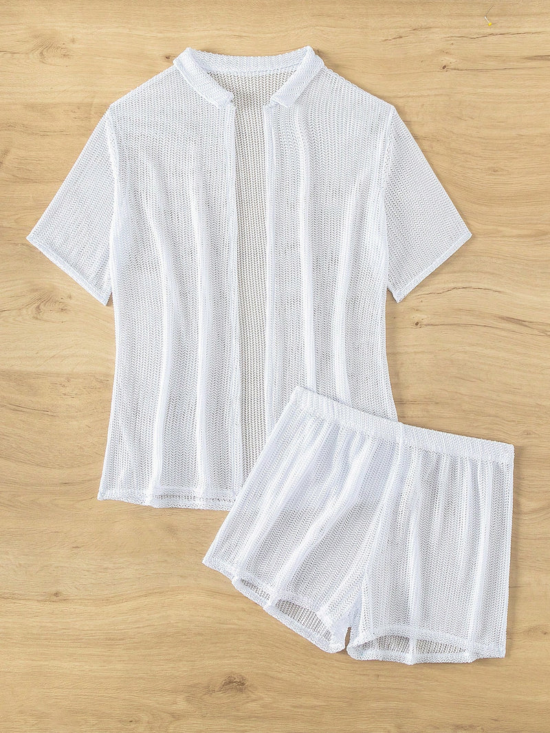 Conjunto Feminino para praia Leve e Sofisticado com Camisa e Shorts - Camille