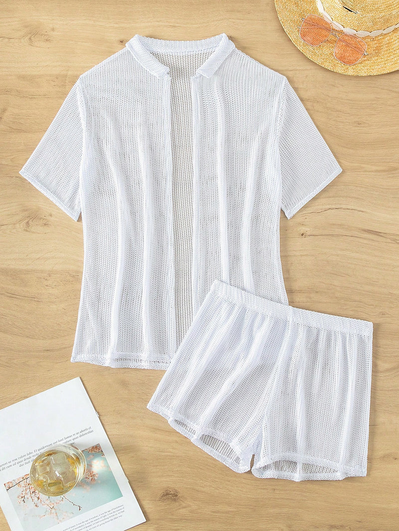 Conjunto Feminino para praia Leve e Sofisticado com Camisa e Shorts - Camille