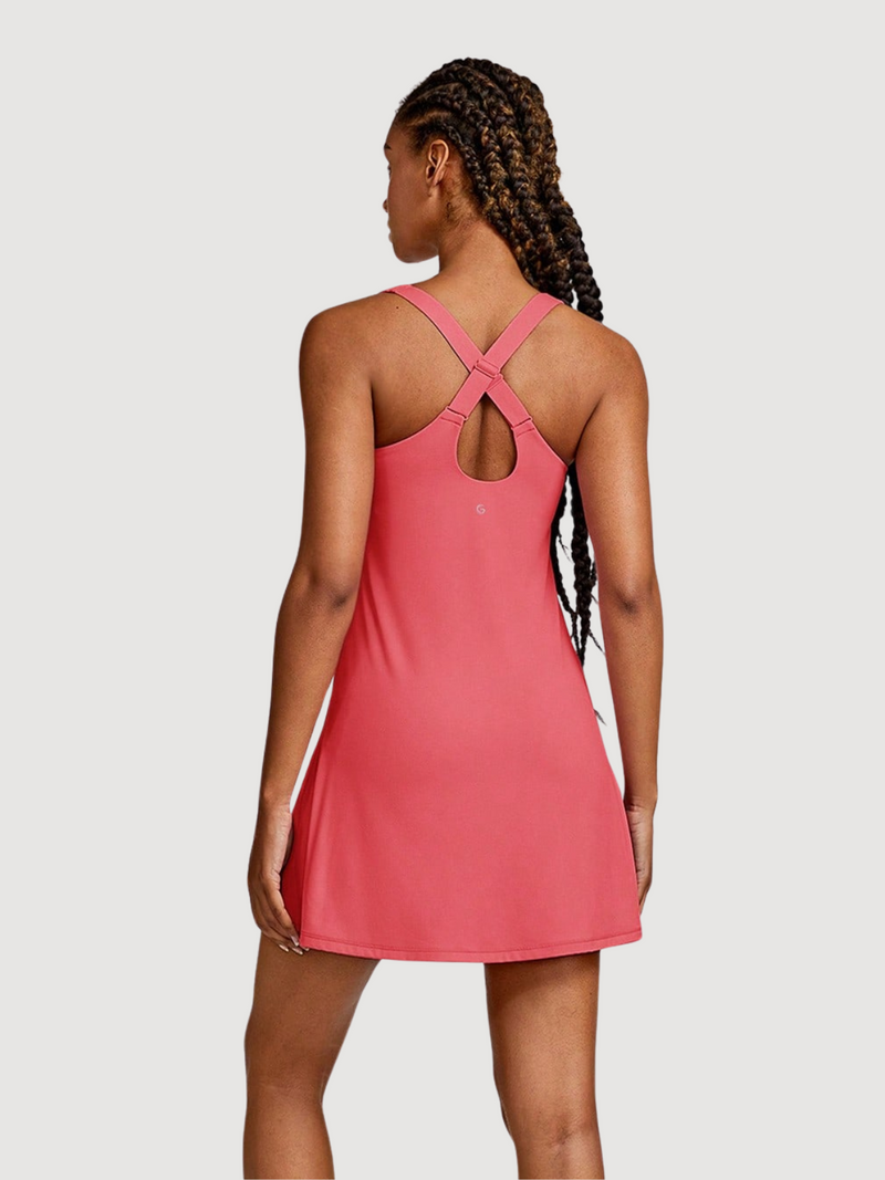 Vestido feminino com Short Embutido e Bolso Alice