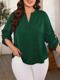 Blusa Feminina de Decote V entalhado Verona, Plus Size