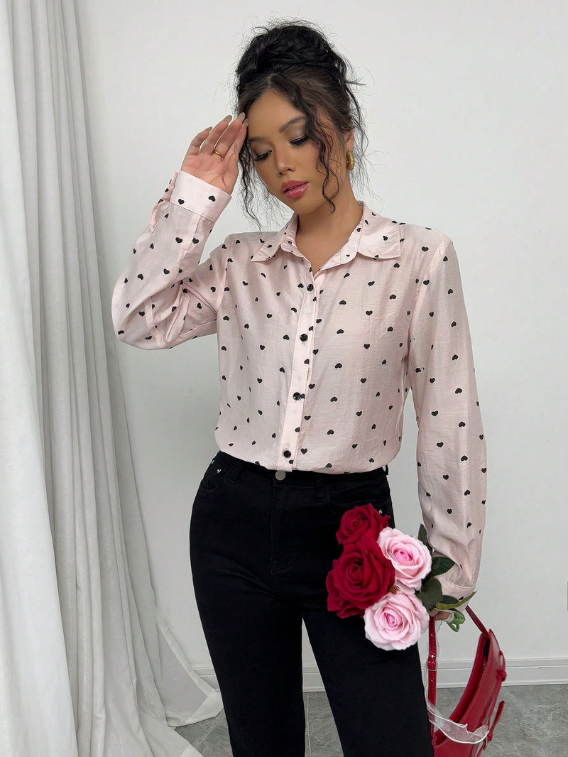 Camisa Feminina Elegante com Botões Frontais e Manga Longa - Carolina