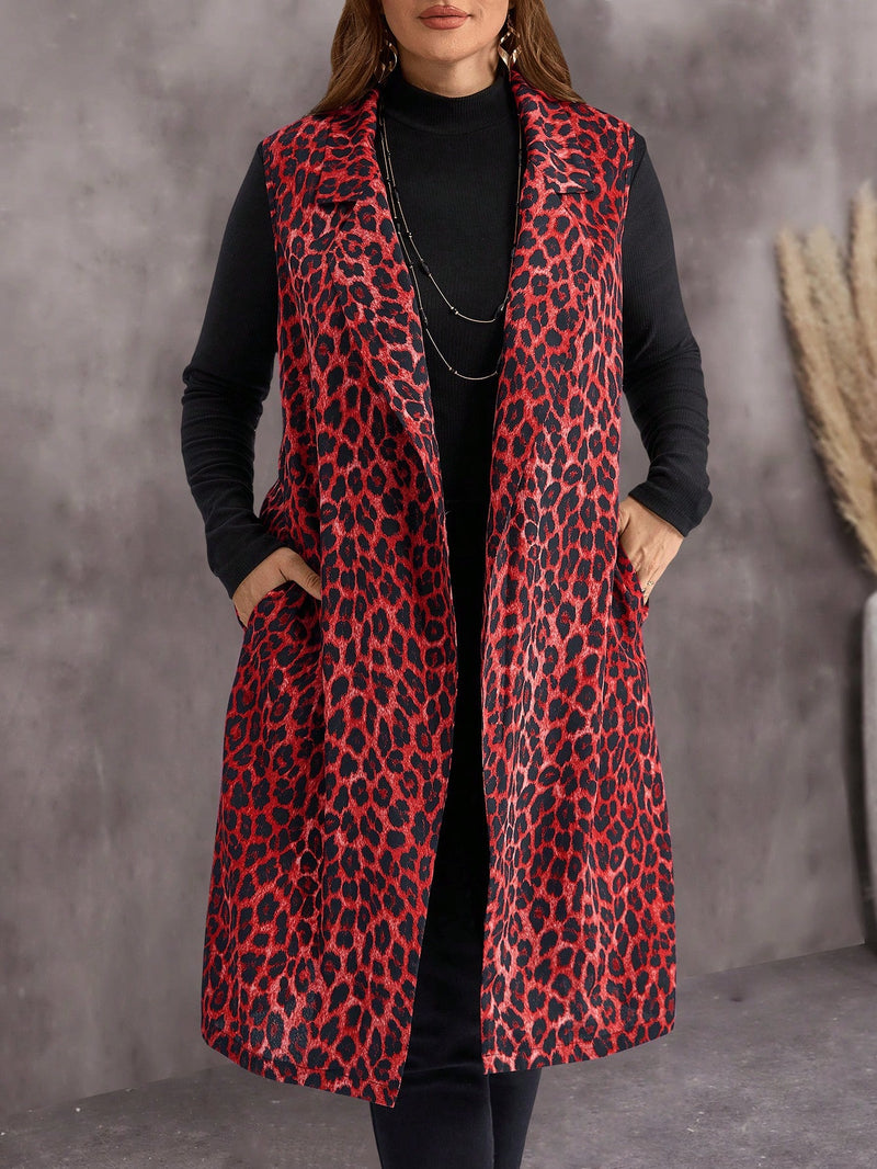 Cardigã Feminina Longa Sem Mangas com Caimento Elegante - Naianne. Plus Size