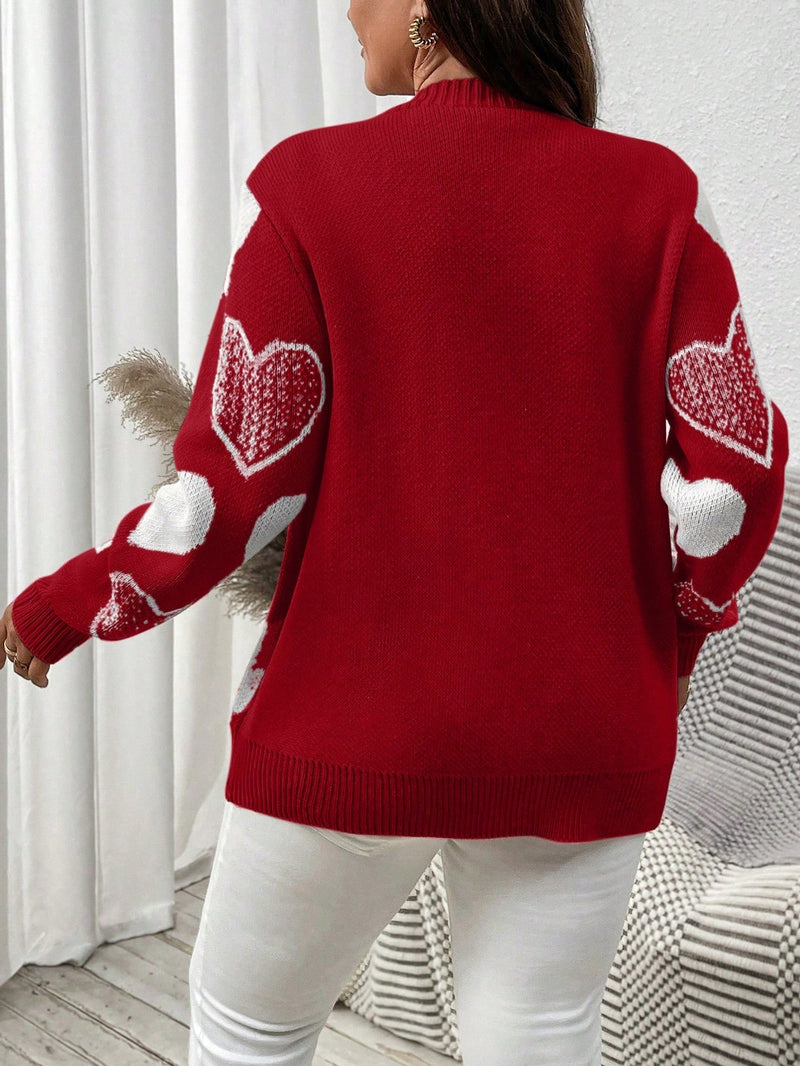 Cardigan Feminina Coração Decorado - Milany. Plus Size