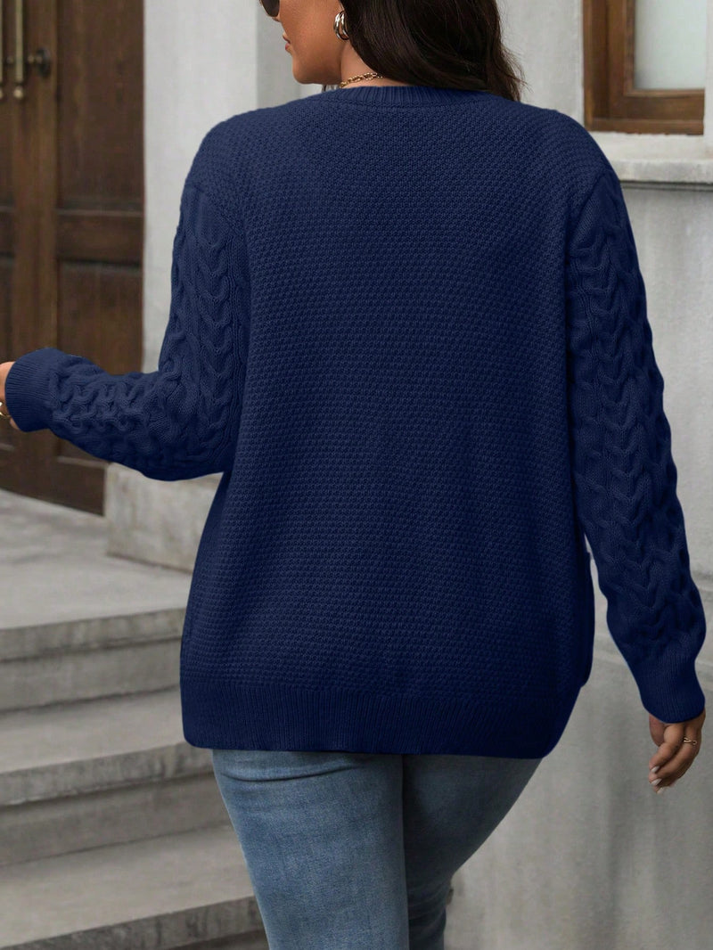 Cardigan Feminina de Manga Longa Transpassado - Hania. Plus Size