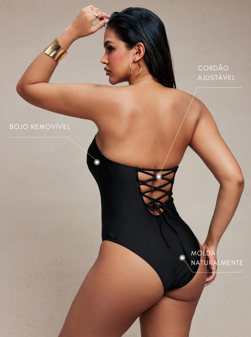 Maiô Feminino Modelador com ajustes nas Costas - Estelle