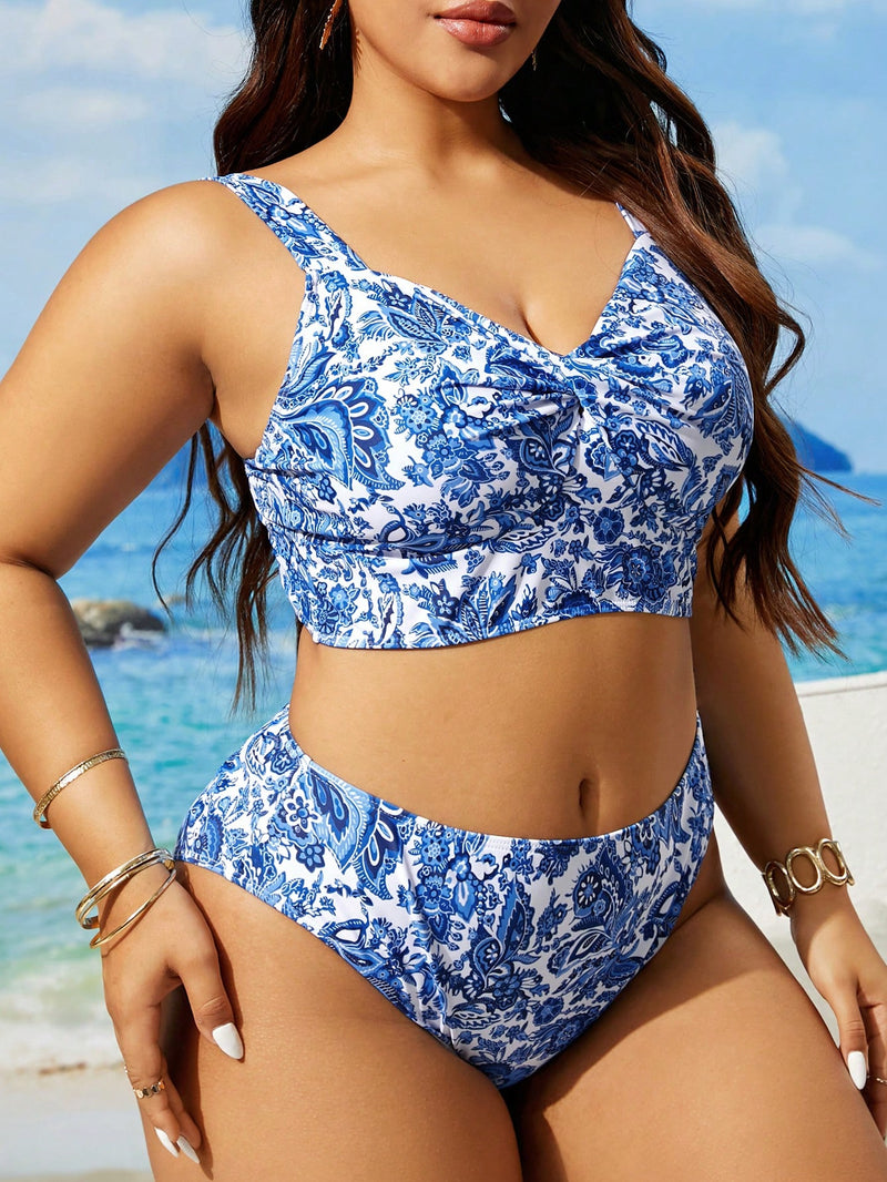 Tankini Feminino Bainha com babado Jules. Plus Size