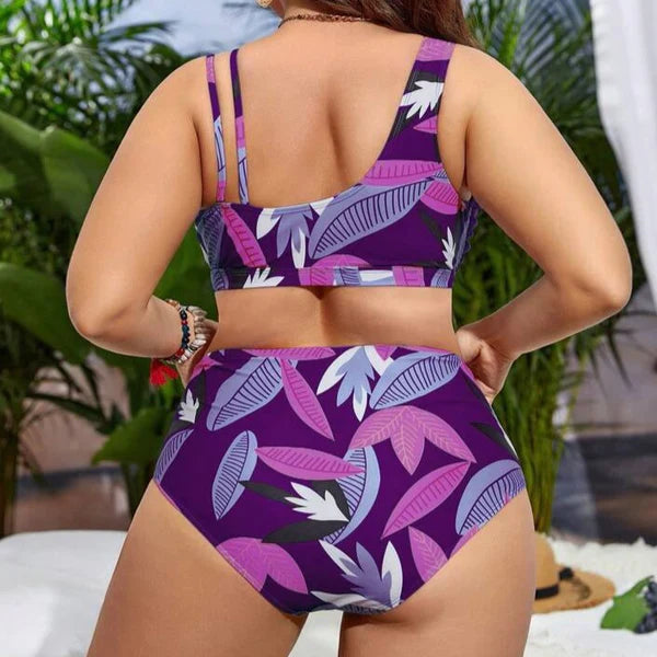 Biquíni Feminino Cintura Alta Detalhes Cruzado Juliana.Plus Size.