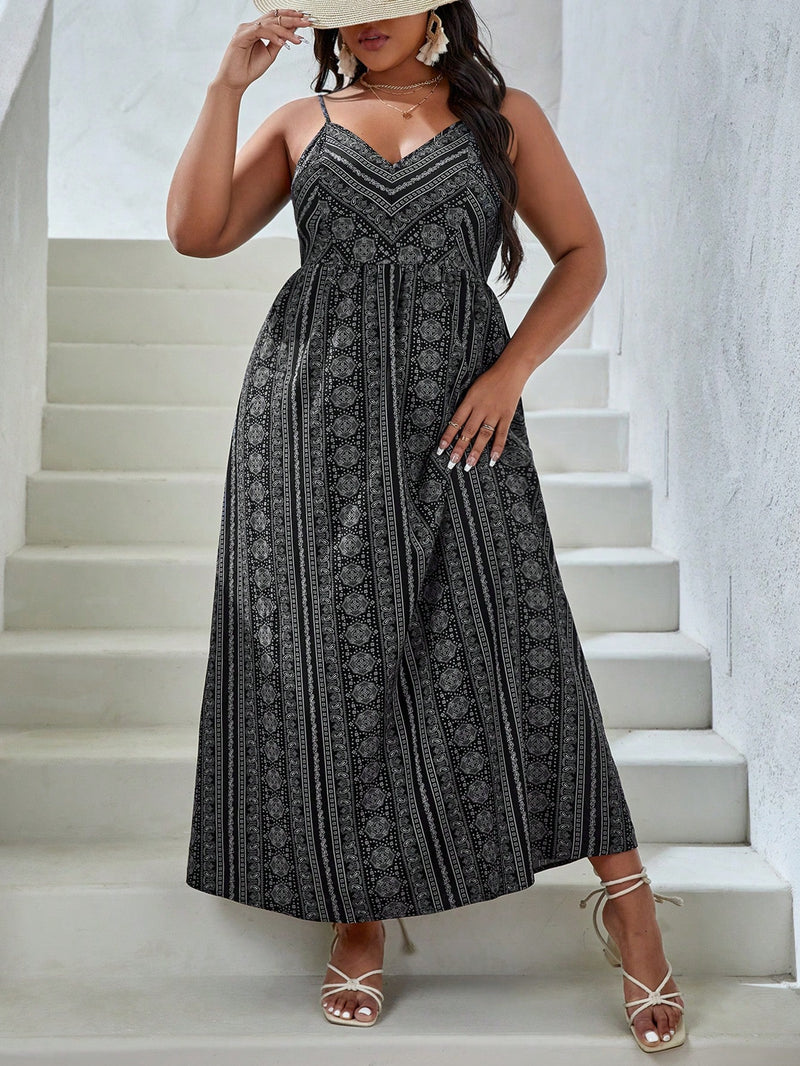 Vestido Feminino longo alça fina Kieza Plus size