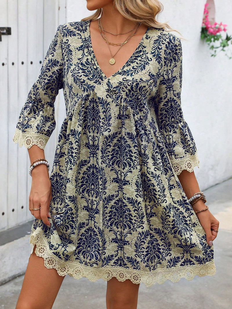 Vestido Boho Chic Celeste