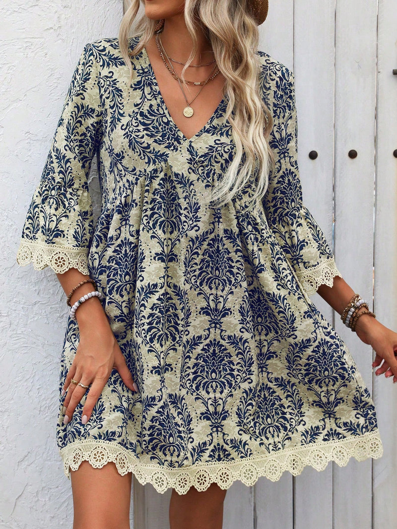 Vestido Boho Chic Celeste