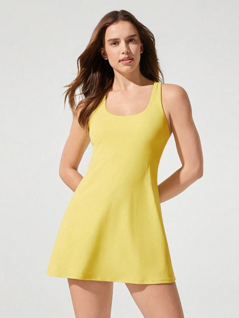 Vestido feminino com Short Embutido e Bolso Alice