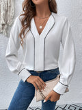 Blusa Feminina Casual Gola V Angelique