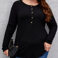 Blusa Feminina Botões na frente Manga Comprida Ximena. Plus Size