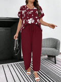 Conjunto Feminino casual Decote V Pequeno Maribel. Plus Size