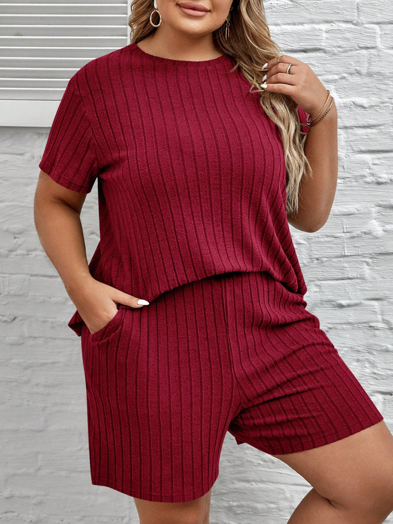 Conjunto Feminino Gola Redonda Dima. Plus Size