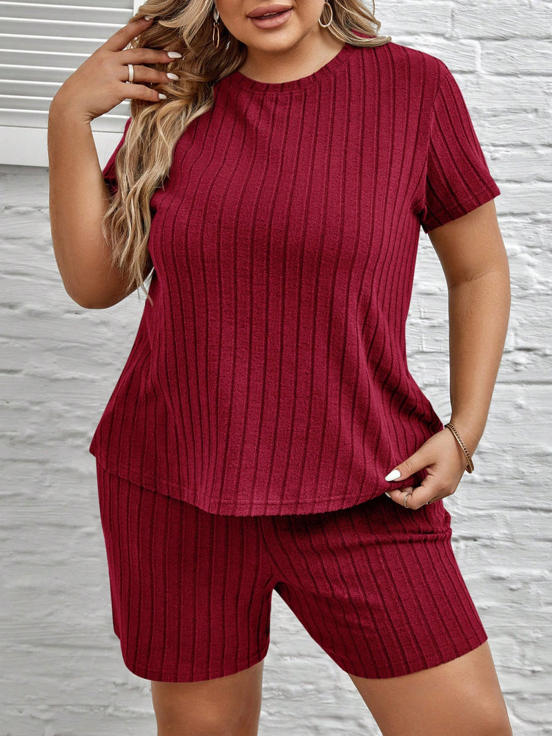 Conjunto Feminino Gola Redonda Dima. Plus Size